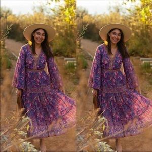 Spell and the Gypsy “Bianca“ purple boho, festival, maxi XS